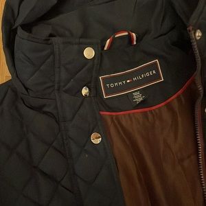 Navy Blue Tommy Hilfiger Quilted Winter Jacket